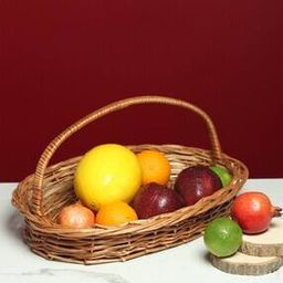Wicker Oval Hamper Basket with Handle-image-2