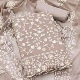 Women Embroidered Unstitched Dress Material-image-35