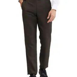 Men Relaxed Fit Flat-Front Trousers-image-40