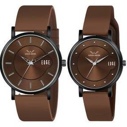 LDCM-BK092-BRWN Pack of 2 Men Round Analogue Watch-26