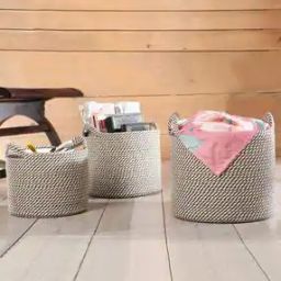 Set of 3 Multipurpose Baskets with Handles-5