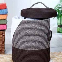 Colourblock Multipurpose Laundry Basket with Lid-11