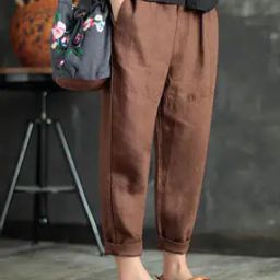 Women Flat-Front Wide Leg Trousers-image-74