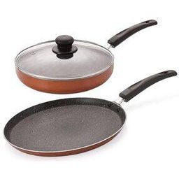 Set of 2 Dosa Tawa & Fry Pan with Lid-image-26