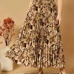 Women Printed Pleated A-Line Skirt-picture-17
