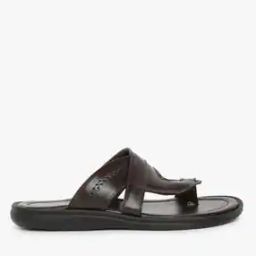 Textured Slip-On Flat Sandals with Toe-Ring-image-56