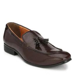 Textured Slip-On Formal Shoes-11