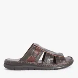 Men Strappy Open-Toe Sandals with Metal Logo Accent-image-48