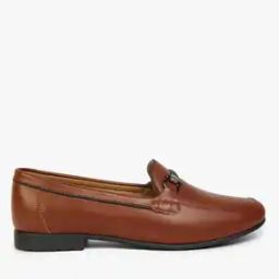 Slip-On Flat Shoes with Metal Accent-image-82