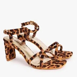 Women Animal Print Block-Heeled Sandals-image-2