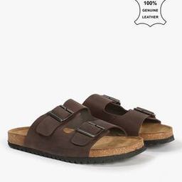 Men Double-Strap Sandals with Buckle Accent-image-13