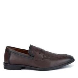 Men Basket-Weave Pattern Penny Loafers-image-28