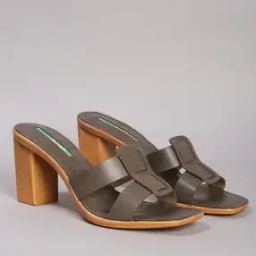 Women Dual-Strap Chunky Heeled Sandals-image-45