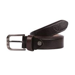 Men Textured Belt with Buckle Closure-image-42