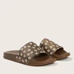 Women Floral Print Slides-15