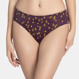 Floral Print Seamless Bikini Briefs-image-0