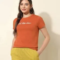 u.s. polo assn. Women Typographic Print Crew-Neck T-Shirt-picture-22