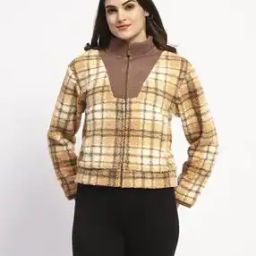 Women Checked Relaxed Fit Sweatshirt-image-34
