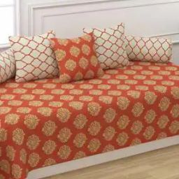 Set of 6 Printed 200 TC Cotton Diwan Set-image-81