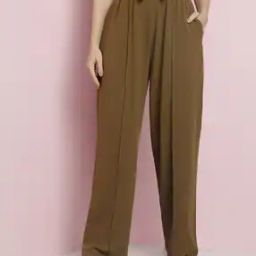 Women Straight Fit Pants with Insert Pockets-image-8