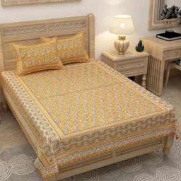 Printed Single Bedsheet with 2 Pillow Covers-4