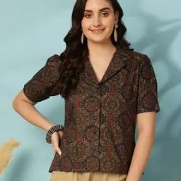 Women Block Print Shirt-image-14