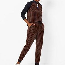 Cropped Houndstooth Joggers-image-3