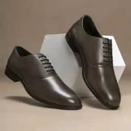 Round-Toe Formal Shoes with Lace Fastening-image-70