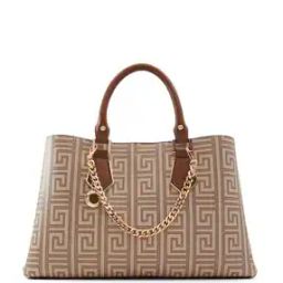 Women Geometric Print Satchel Bag with Detachable Strap-image-72