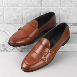 Men Slip-On Monk Shoes with Synthetic Fibre Upper-image-9