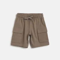 Boys Mid-Rise Regular Fit Cargo Shorts-image-83