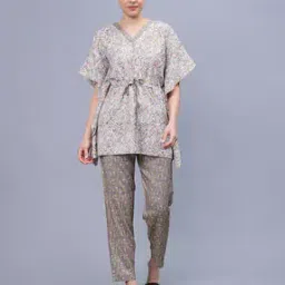 nightspree Women Floral Print Top & Pyjamas Set-picture-14