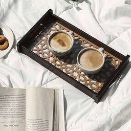 Casablanca Wooden Tile Glass Tray-image-1