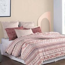 210 TC Geometric Print Cotton King-Size Bedsheet with Pillow Covers-image-47
