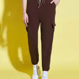 Women High-Rise Joggers with Cargo Pockets-image-20