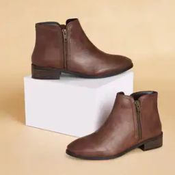 Women Ankle-Length Boots with Zip Closure-picture-53