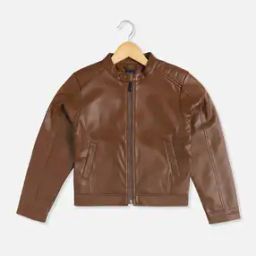 Boys Regular Fit Jacket with Zip-Front-image-85