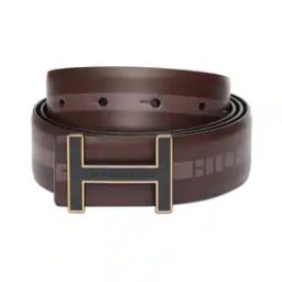 Leather Reversible Belt with Logo Accent-18