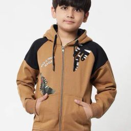 nick & jones Zip-Front Hoodie with Split-Kangaroo Pockets image 1