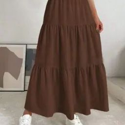 Women Crinkled Tiered Skirt-picture-33