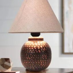 Round Table Lamp with Shade-43
