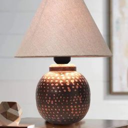 homesake Round Table Lamp with Shade image 1