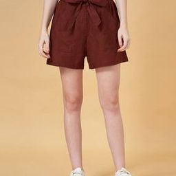 Women City Shorts with Tie-Up-image-20