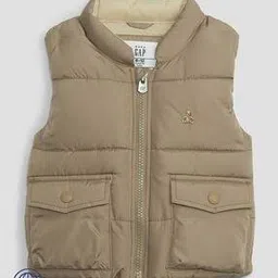 Quilted Gilet with Flap Pockets-image-46