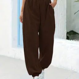 Women Elasticated Waist Joggers-image-46
