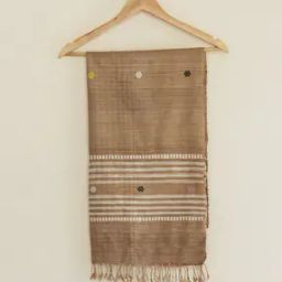 Women Striped Stole with Tassels-image-20