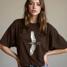 Women Graphic Print Oversized Fit Crew-Neck T-Shirt-image-89