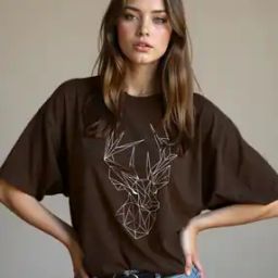 Women Graphic Print Oversized Fit Crew-Neck T-Shirt-image-52