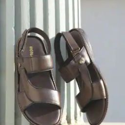 Men Double-Strap Sandals with Velcro Fastening-image-2