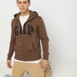 Men Brand Print Regular Fit Hoodie-image-43